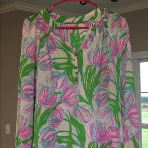 Lilly Pulitzer Elsa Top in “Ring the Bell Boy”